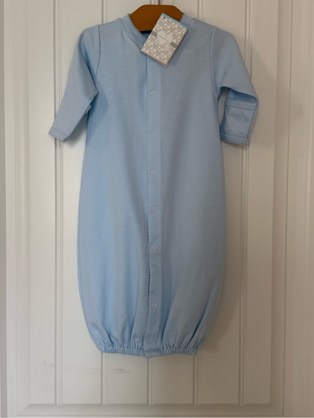 NWT Kissy Kissy Blue Convertible Gown Pima Cotton Size SM